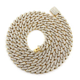 22" 8MM Men 10k Yellow Gold 9.62 CTW Diamond Cuban Necklace 41.87g Hip Hop Chain